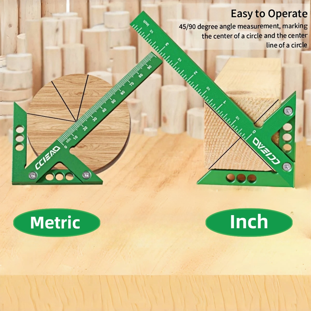 Woodworking Gauge - Линейный измеритель центрального искателя из алюминиевого