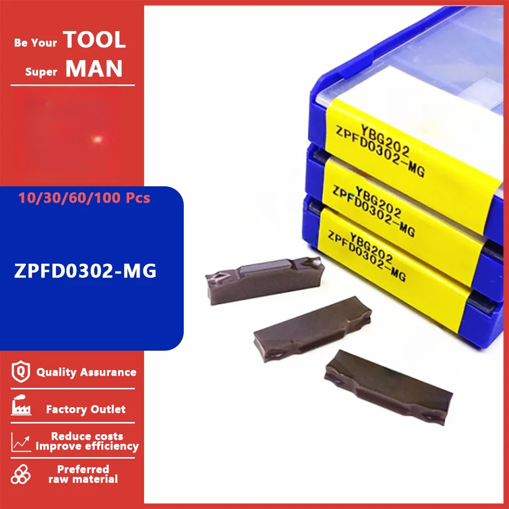 Parting Tool Lathe - Твердосплавные пластины ZCC CT ZPFD0302-MG для